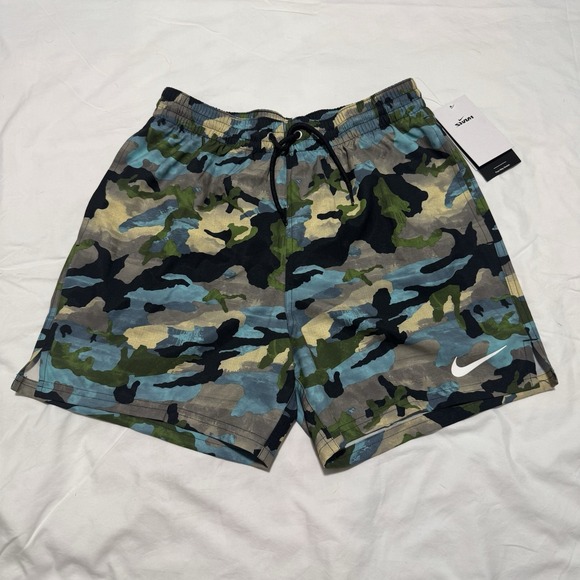 Nike Other - Nike Essential Lap Swim Trunks Camo 9" Shorts Multicolor Mens Size S New
